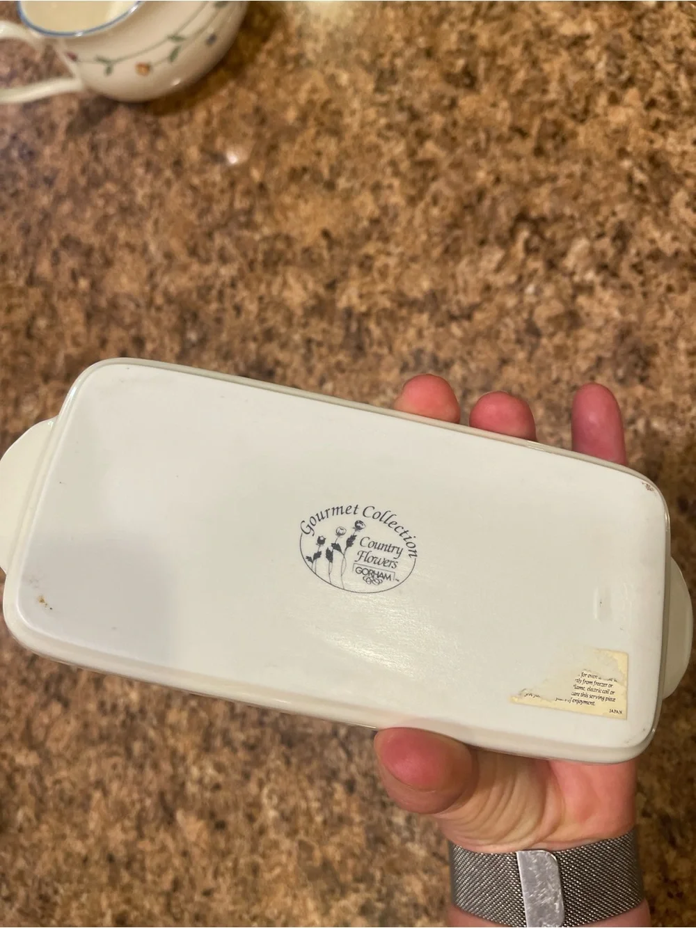 Gorham Country Flowers Butter Dish